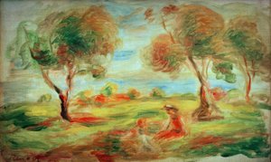 カニュッスルメールの風景、人と 作： Pierre Auguste Renoir