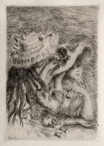 ピン留めされた帽子 作： Pierre Auguste Renoir