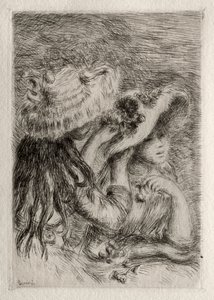 ピン留め帽子、1894年。 作： Pierre Auguste Renoir
