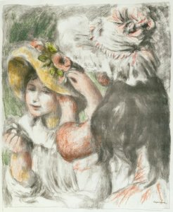 ピン留めされた帽子 作： Pierre Auguste Renoir