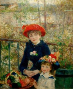 2人の姉妹（テラス） 作： Pierre Auguste Renoir
