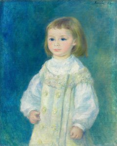 ルーシー・ベラール（白衣の子供） 作： Pierre Auguste Renoir