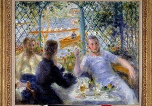レストラン・フルネーズでの昼食、または漕ぎ手の昼食 作： Pierre Auguste Renoir