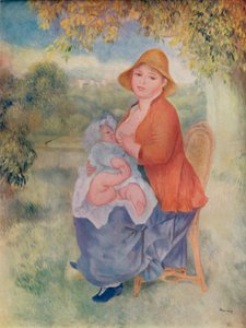彼女の子供を授乳しているマダムルノワール、c1885 1932