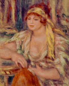 黄色いターバンのマダムルノワール 作： Pierre Auguste Renoir