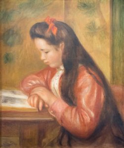 マドモアゼル・ジュヌヴィエーヴ・カイユボット、将来のシャルドー夫人、c. 1895年（キャンバスに油彩） 作： Pierre Auguste Renoir