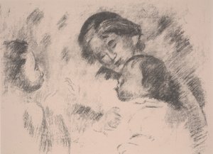 マタニティ：ガブリエル、ジャン、そして女の子 作： Pierre Auguste Renoir