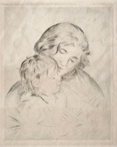 母と子、1896年。 作： Pierre Auguste Renoir