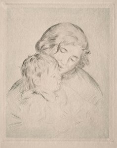 お母さんと子供。 作： Pierre Auguste Renoir