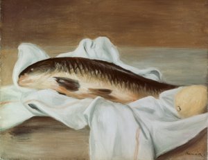 魚のある静物 作： Pierre Auguste Renoir