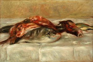 魚のある静物 作： Pierre Auguste Renoir