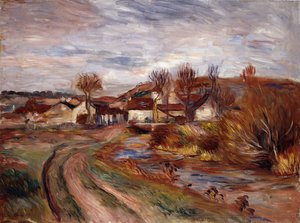 ノルマンディーの田舎。ノルマンディーの風景、1895 作： Pierre Auguste Renoir