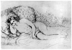 ヌード、c1860-1910 1924 作： Pierre Auguste Renoir