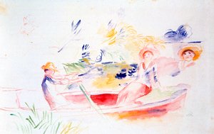 川岸、20世紀 作： Pierre Auguste Renoir