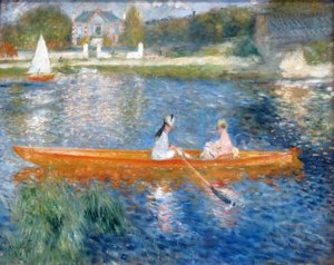 ピエール=オーギュスト・ルノワールの「スキフ（ラ・ヨール）」というタイトルの絵画 作： Pierre Auguste Renoir
