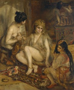 1872年、アルジェリアの衣装のハーレムのパリジェンヌ 作： Pierre Auguste Renoir