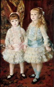 ピンクと青（アントワープのカーエン家の女性たち）。絵画：ピエール・オーギュスト・ルノワール（Pierre-Auguste 作： Pierre Auguste Renoir