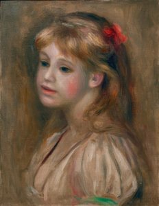 少女の肖像画 作： Pierre Auguste Renoir