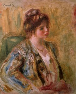 若い女の子の肖像画 作： Pierre Auguste Renoir