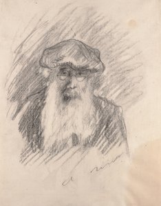 カミーユ・ピサロの肖像、1893-94年頃 作： Pierre Auguste Renoir