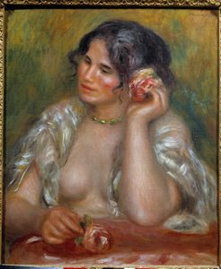ガブリエル・ア・ラ・ローズ（1878～1959年）の肖像。ピエール・オーギュスト・ルノワール（1841-1919）の絵画