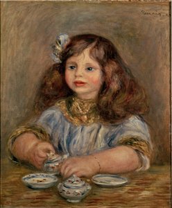 Genevieve Bernheim de Villers（1907-1936）の肖像、将来のジャン・デ・ラ・シャペル伯爵夫人 作： Pierre Auguste Renoir