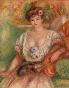 ミシア・セルトの肖像（グリフィンを持つ若い女性） 作： Pierre Auguste Renoir