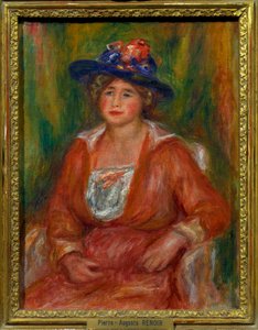 座った女性の肖像」 絵画 ピエール・オーギュスト・ルノワール（1841-1919） 寸 法 0,35 x 0,27 m パリ・ルーヴル美術館 Mandatory mention:ヘレネとヴィクトル・リオンによる寄付 作： Pierre Auguste Renoir