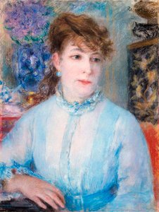 女性の肖像、1877年。 作： Pierre Auguste Renoir