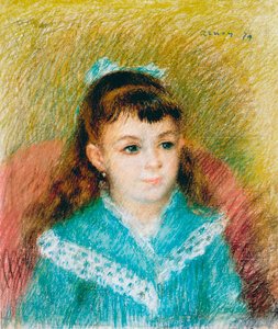 少女の肖像エリザベス・メイトル、1879 作： Pierre Auguste Renoir