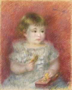 1878年の赤ちゃんの肖像 作： Pierre Auguste Renoir