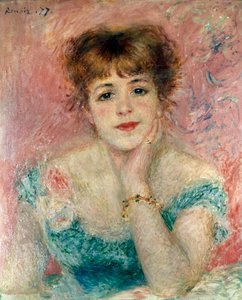 女優ジャンヌサマリーの肖像、1877年。 作： Pierre Auguste Renoir