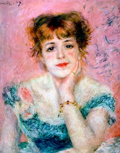女優ジャンヌサマリーの肖像、1878年 作： Pierre Auguste Renoir