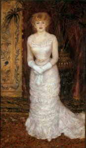 女優ジャンヌ・サマリー（1857-1890）の徒歩による肖像。絵画：ピエール・オーギュスト・ルノワール（Pierre-Auguste 作： Pierre Auguste Renoir