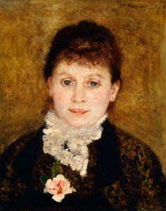 ピエール＝オーギュスト・ルノワール（1841-1919）による女性の肖像 作： Pierre Auguste Renoir