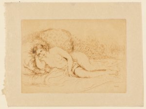 リクライニングヌード 作： Pierre Auguste Renoir