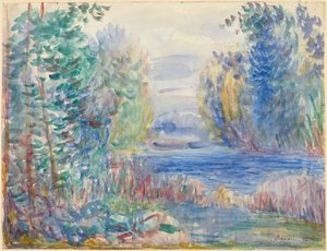 川の風景、1890 作： Pierre Auguste Renoir