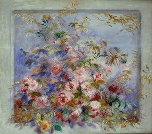 窓のバラ1879 作： Pierre Auguste Renoir
