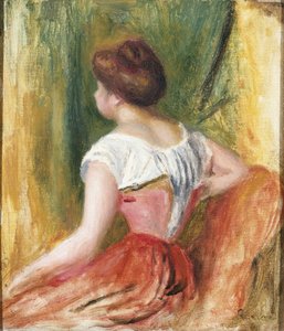 着席の若い女性 作： Pierre Auguste Renoir