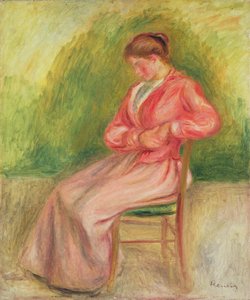 座る女性（油彩・キャンバス） 作： Pierre Auguste Renoir