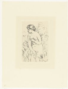 立っている裸の女性または入浴者 Baigneus debout a mi-jambes 作： Pierre Auguste Renoir