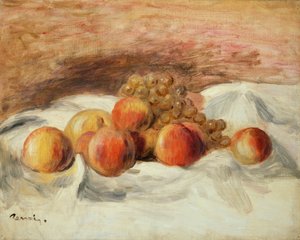桃のある静物 作： Pierre Auguste Renoir