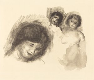 3 つのスケッチのある石 3 つのスケッチのある石、1904 年。 作： Pierre Auguste Renoir