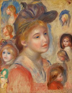 女の子の頭の研究 作： Pierre Auguste Renoir