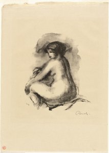 着席ヌード女性の研究 作： Pierre Auguste Renoir