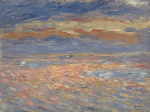 1879年または1881年の日没 作： Pierre Auguste Renoir
