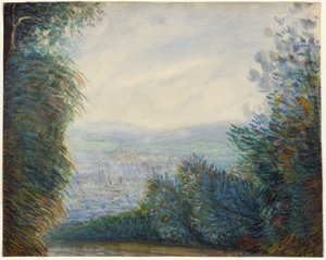 オワーズ川のオーヴェル渓谷 作： Pierre Auguste Renoir