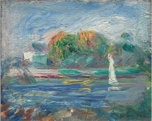 ブルーリバー、c。 18901900. 作： Pierre Auguste Renoir