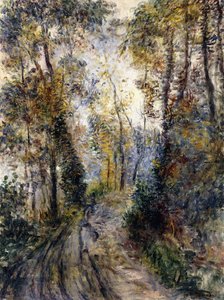 森の小道、1871 作： Pierre Auguste Renoir