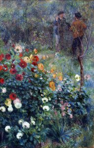モンマルトル、コルトー通りの庭 - ピエール・オーギュスト・ルノワール（1841-1919）。油彩・キャンバス